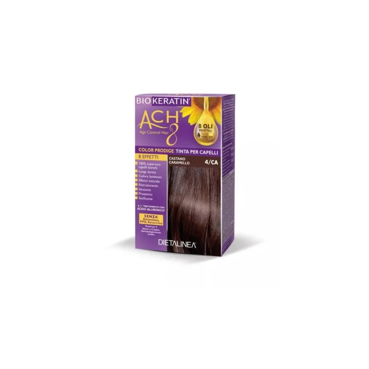 Biokeratin ACH8 Tinta Vegetale per Capelli Colore 4/CA Castano Caramello