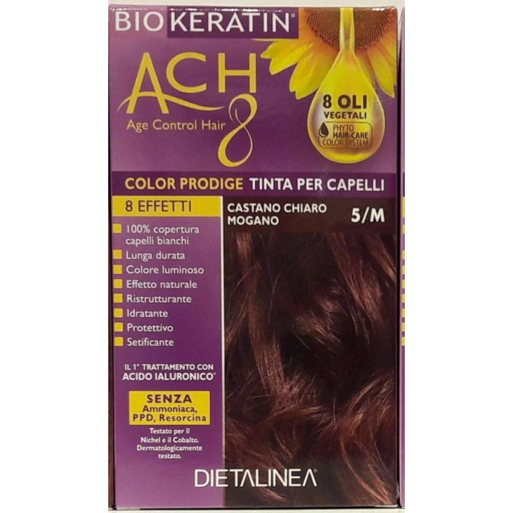 Biokeratin ACH8 Tinta Vegetale per Capelli Colore 5/M Castano Chiaro Mogano