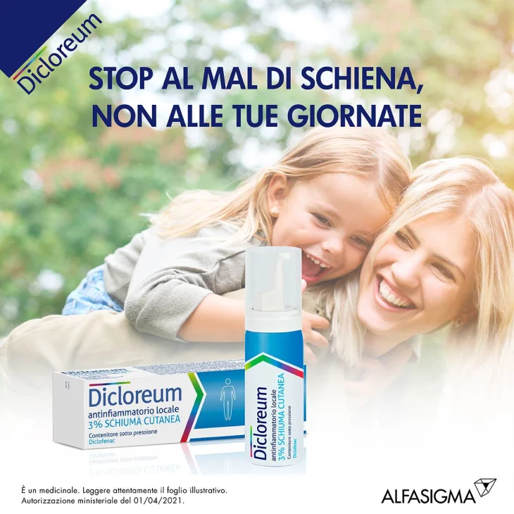 Dicloreum Antinfiammatorio locale 3% Schiuma Cutanea 50 g