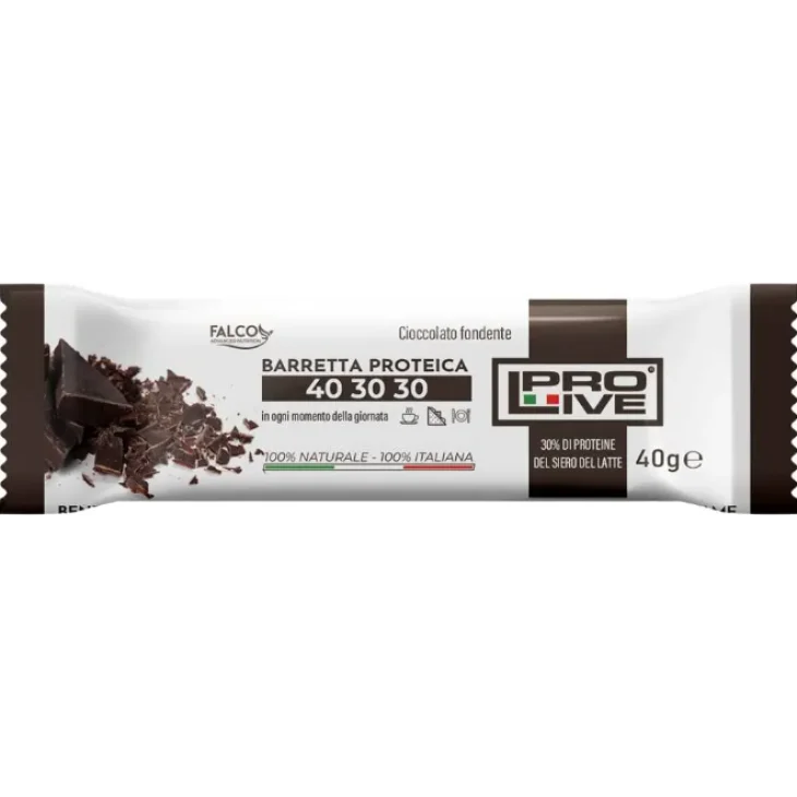 ProLive 40 30 30 Barretta proteica gusto cioccolato fondente 40 g