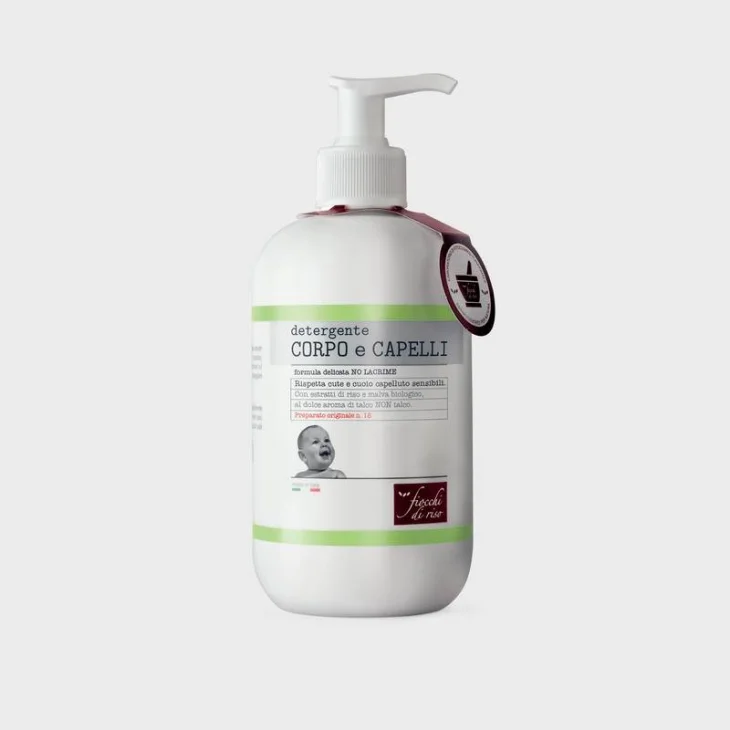 Fiocchi di Riso Detergente Corpo e Capelli Talco 400 ml