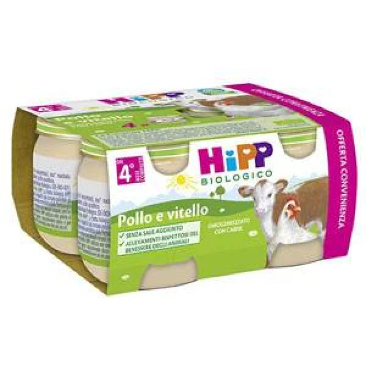 Hipp Bio Pollo Vitello Omogeneizzato 4 x 80 g