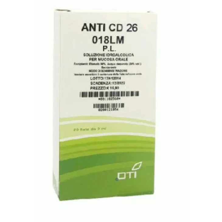 Oti ANTI CD 26*06 LM Potenziata Liquida 20 Fiale 2 ml Soluzione Idroalcolica per Mucosa Orale