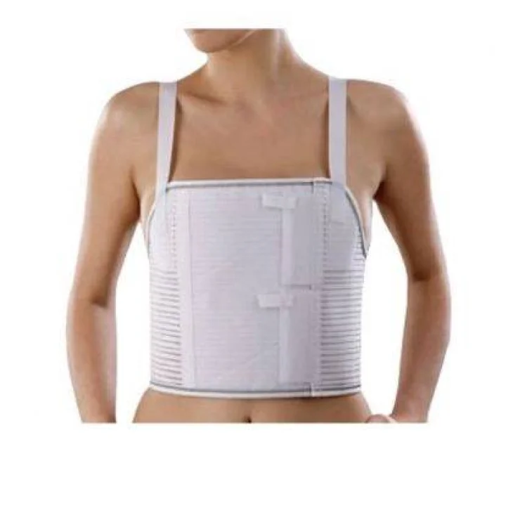 Orione 3099 Fascia Toracica con Bretelle H. Cm 27 Unisex Colore Bianco - Taglia: S