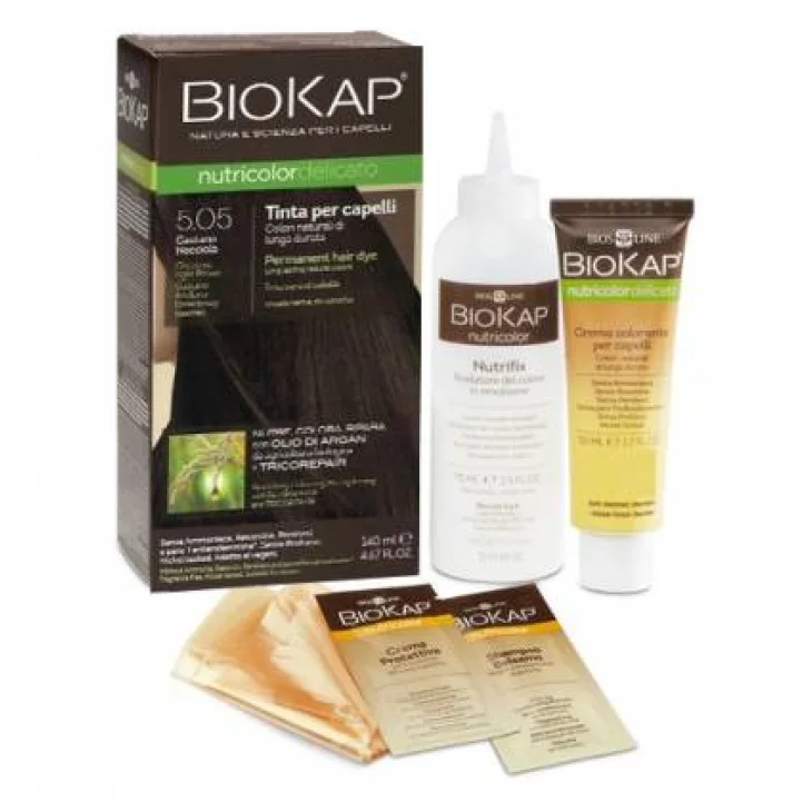 Bios Line BioKap Nutricolor Delicato Tinta per Capelli 5.05 Castano Nocciola