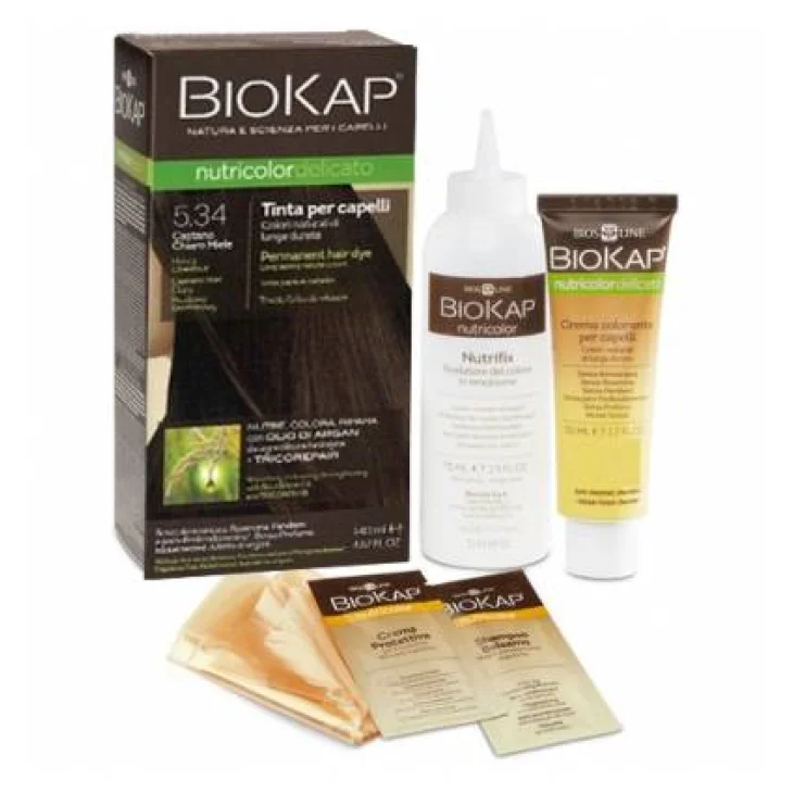 Bios Line BioKap Nutricolor Delicato Tinta per Capelli 5.34 Castano Chiaro Miele