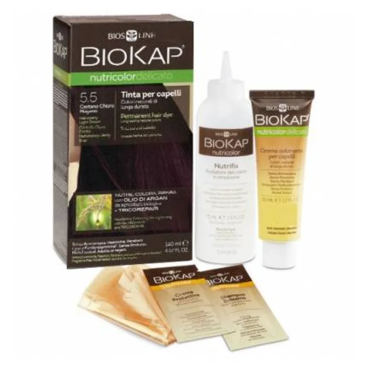 Bios Line BioKap Nutricolor Delicato Tinta per Capelli 5.5 Castano Chiaro Mogano