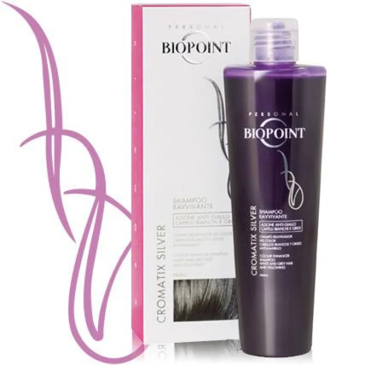 Biopoint Cromatix Silver Shampoo ravvivante per capelli bianchi e grigi 200 ml