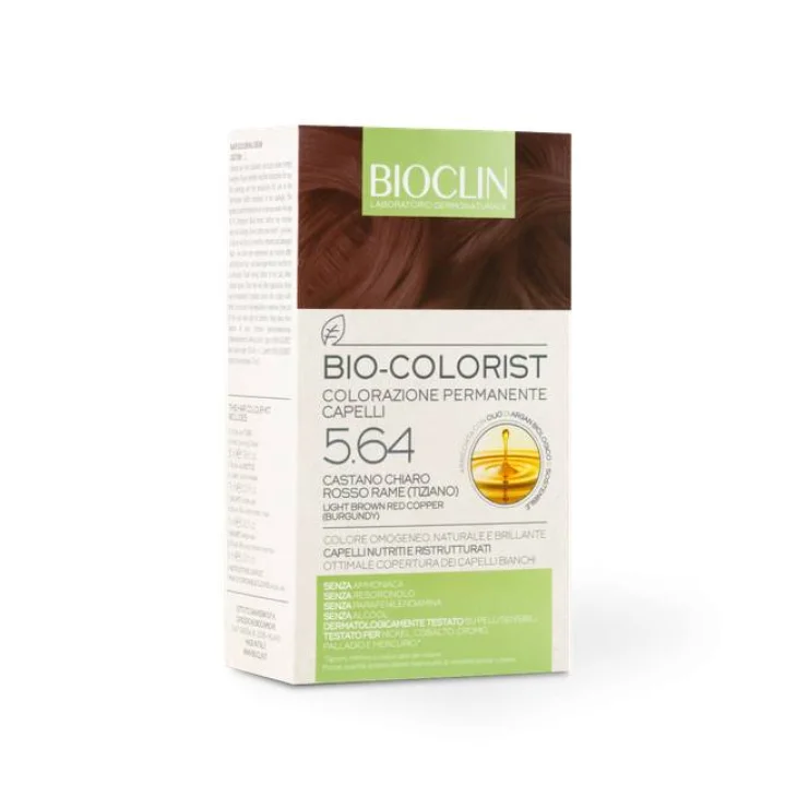 Bioclin Bio Colorist Kit Trattamento Colorante 5.64 Castano Chiaro Rosso Rame Tiziano