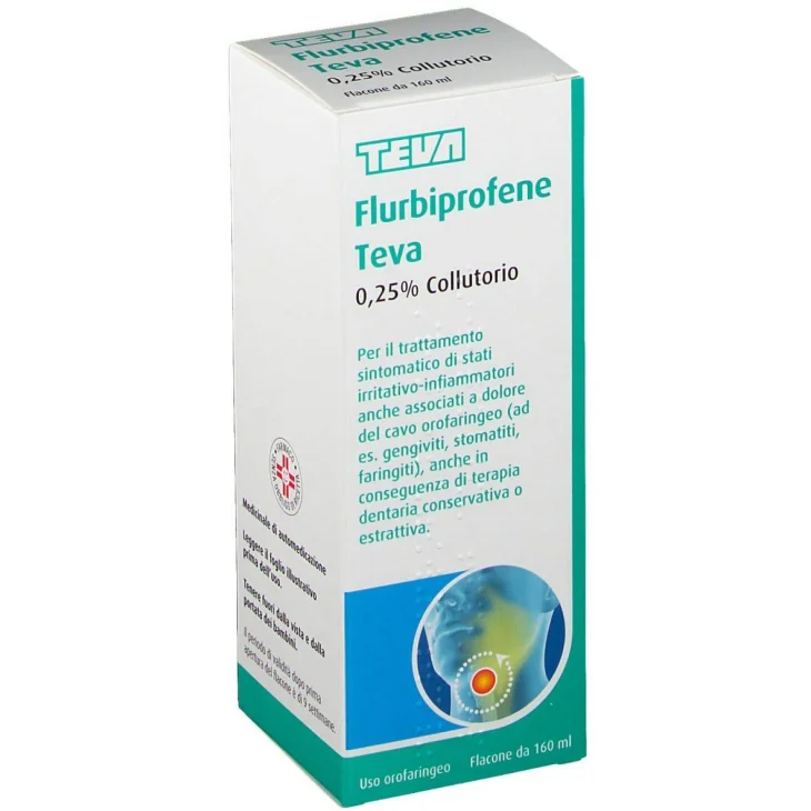 Teva Flurbiprofene Collutorio 0.25% 160 ml