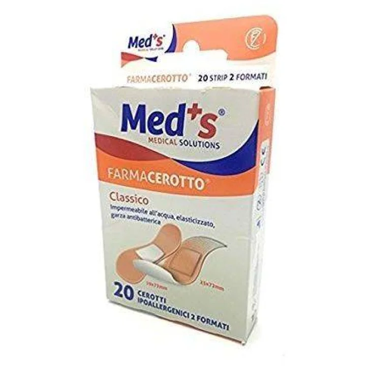 Meds Strips Poliuretano Cerotto ipoallergenico classico L/XL 20 Pezzi