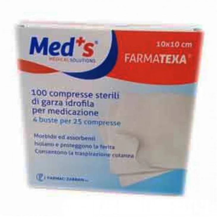 GARZA COMPRESSA MEDS FARMATEXA IDROFILA 2/8 10X10CM 100 PEZZI