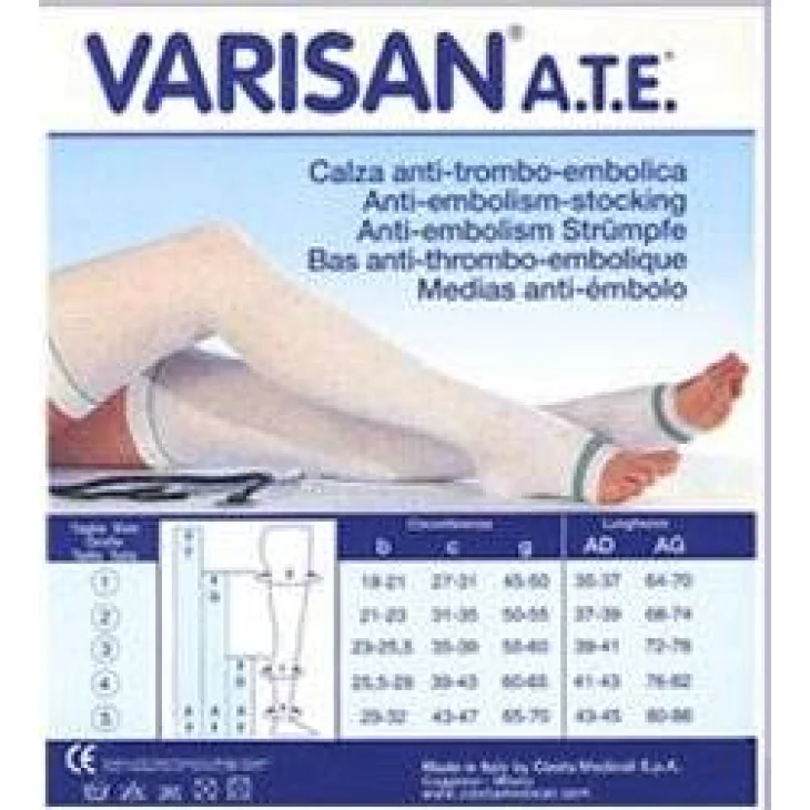 VARISAN ATE 18MMHG CALZA AUTOREGGENTE AG PA BIANCO 1