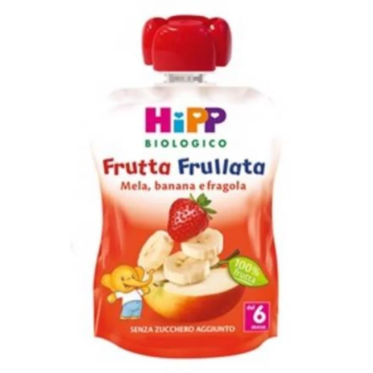 Hipp Bio Frutta Frullata Mela Banana Fragola Purea di frutta 90 g