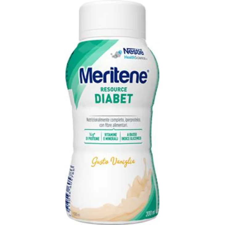 Meritene Resource Diabet Alimento Iperproteico con 28 Vitamine e Minerali 200 ml