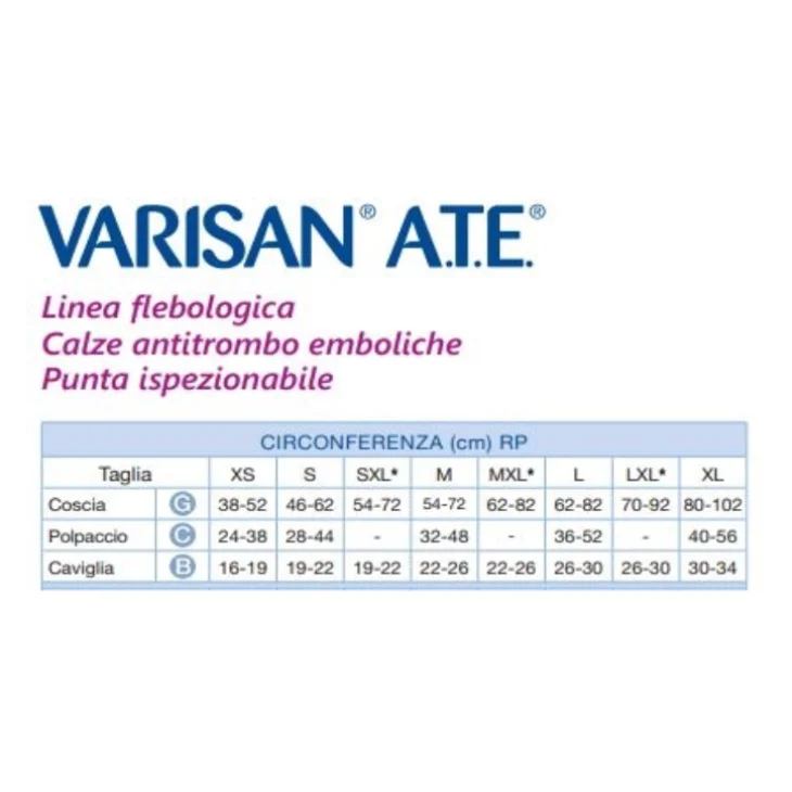 Varisan A.T.E 18 mmHg Monocollant Ambidestro AGT P I  Calza Antitrombo Cotone Bianco 1pezzo - Taglia: S