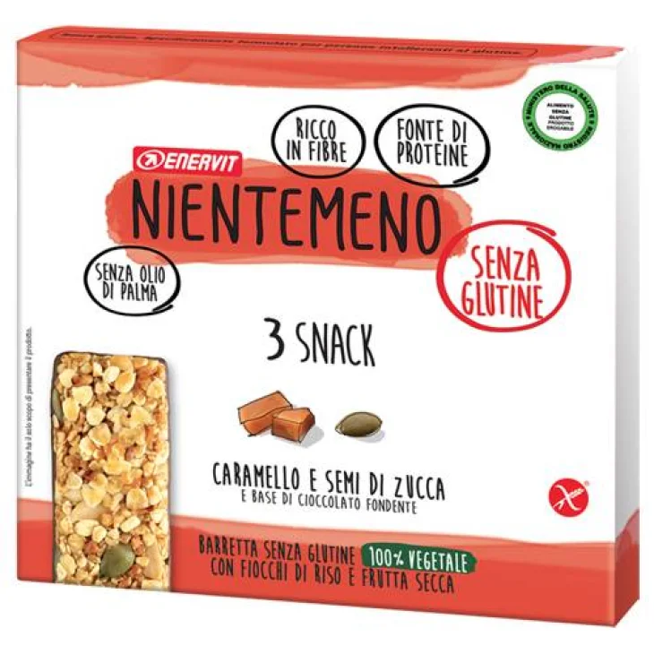 Enervit Nientemeno Caramello e Semi di Zucca Barretta 3 x 23 g