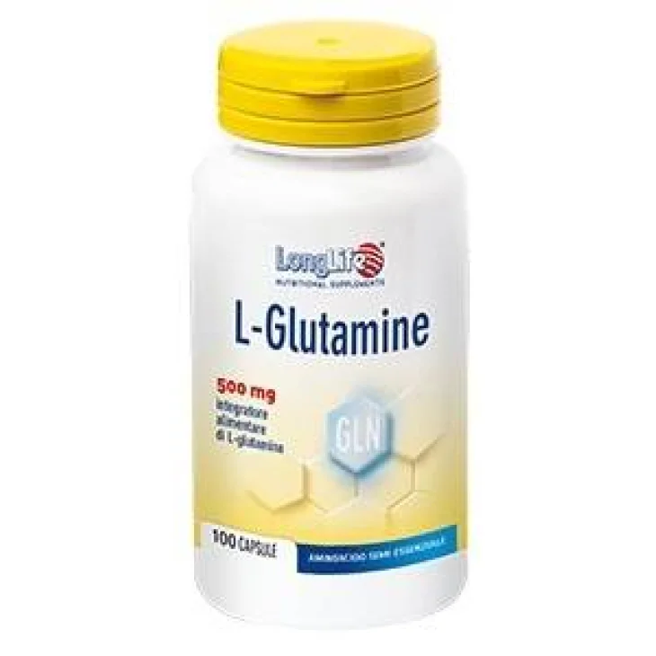 LongLife L-Glutamine 500 mg Integratore per il benessere muscolare 100 Capsule