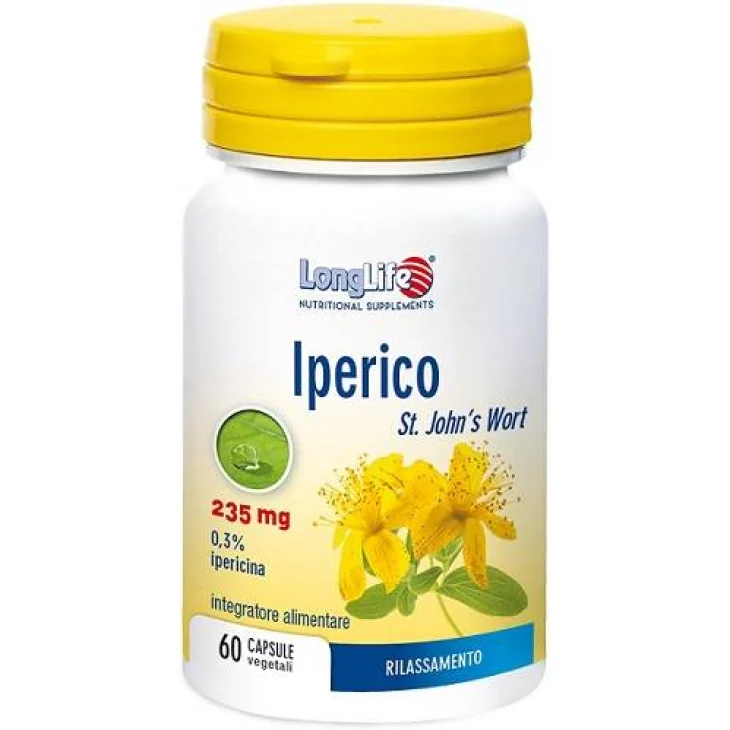 Longlife Iperico 235 mg Integratore per il benessere mentale 60 Capsule Vegetali