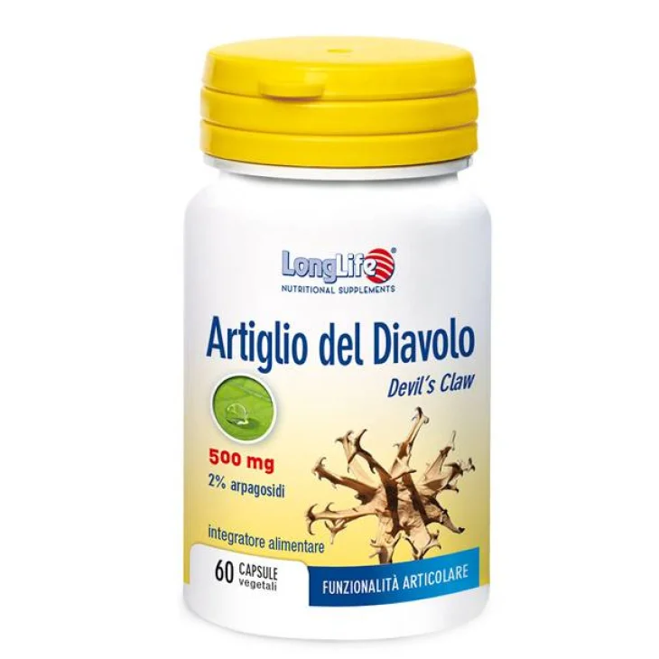 Longlife Artiglio del Diavolo 2% Integratore per funzione articolare e digestiva 60 Capsule