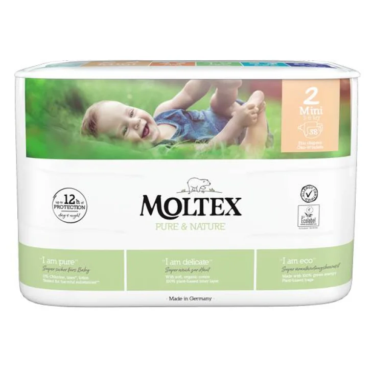 Moltex Pure&Nature Mini Taglia 2 Pannolini 3-6 kg 38 pezzi