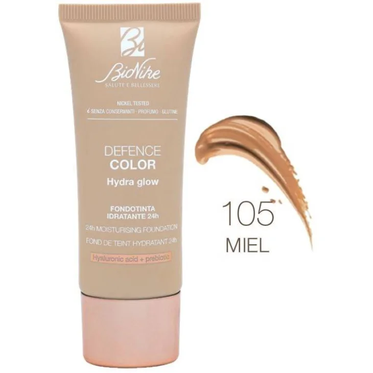 BioNike Defence Color Fondotinta Hydra Glow 105 Miel 30 ml