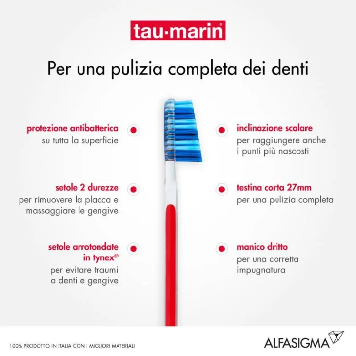 Tau-Marin Spazzolino Professional 27 Setole Morbide 1 Pezzo