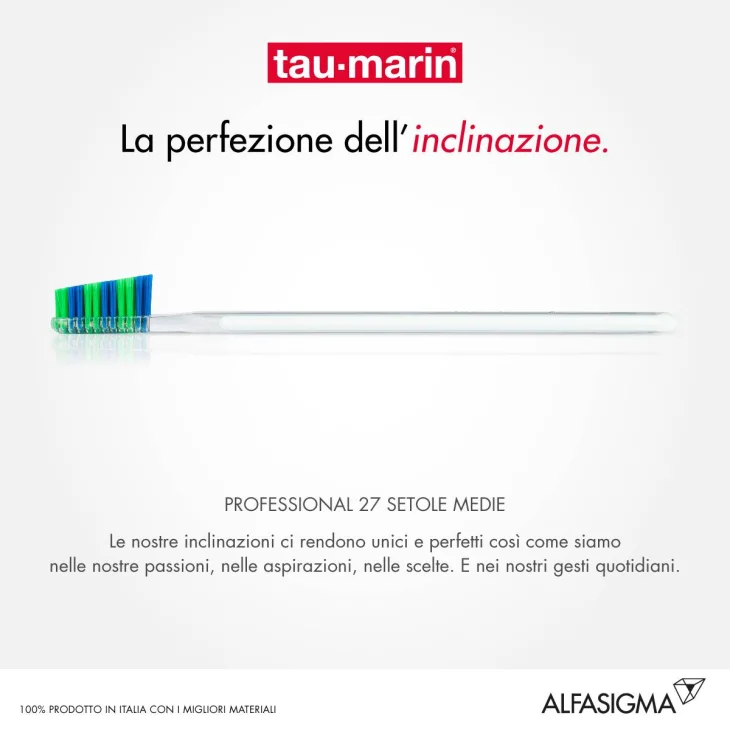 Tau-Marin Spazzolino Professional 27 Setole Medie 1 Pezzo