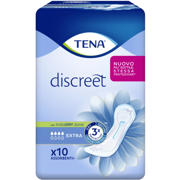 Tena Discreet Extra Incontinenza Moderata 10 Pezzi