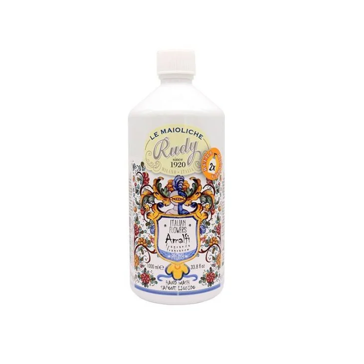 Le Maioliche Amalfi Peony Sapone Liquido Mani Ricarica 1 L