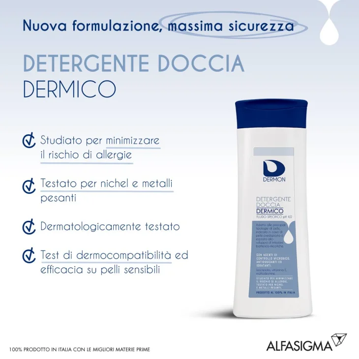 Dermon Detergente Doccia Dermico PH 4.0 250 ml