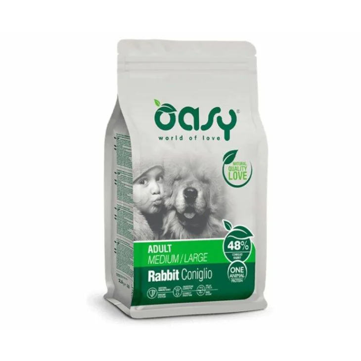 OASY DRY DOG OAP ADULT MEDIUM/LARGE CONIGLIO 2,5 KG NEW PACK