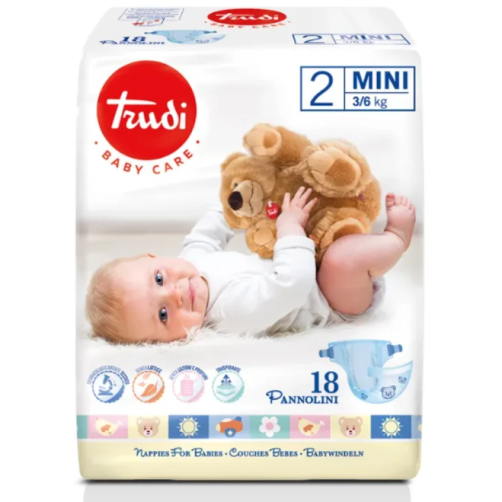 Trudi Baby Care Pannolino Bambini Mini 3/6 kg 18 pezzi