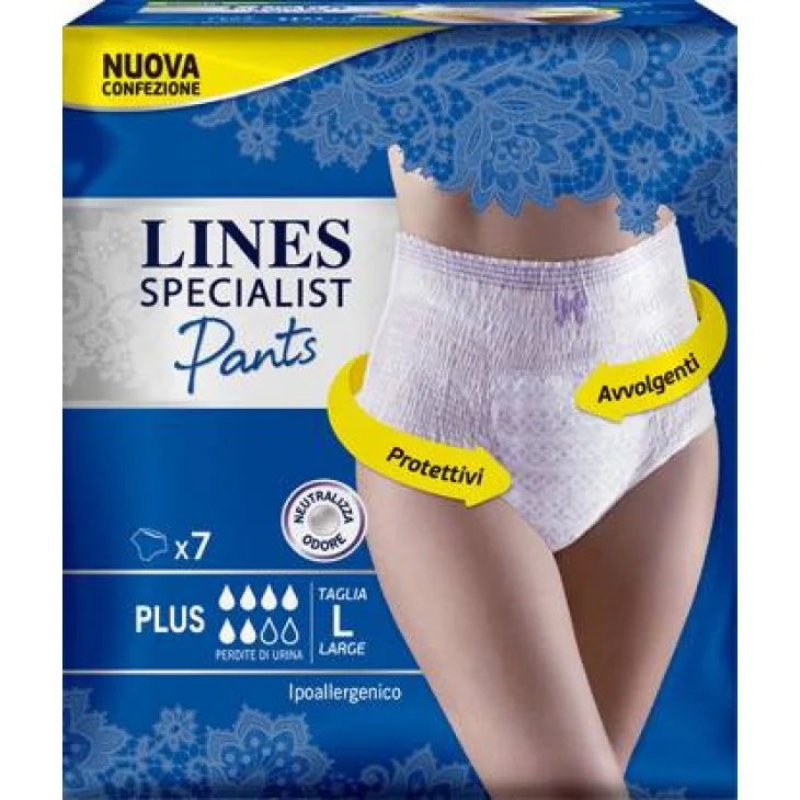 Lines Specialist Pants Plus Mutandine Assorbenti Taglia L 7 Pezzi