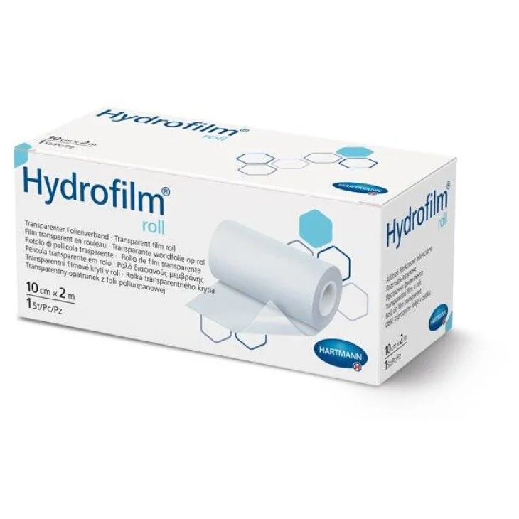 Hartmann Hydrofilm Medicazione Poliuretanica Adesiva Roll Rotolo Trasparente 10cmx2m