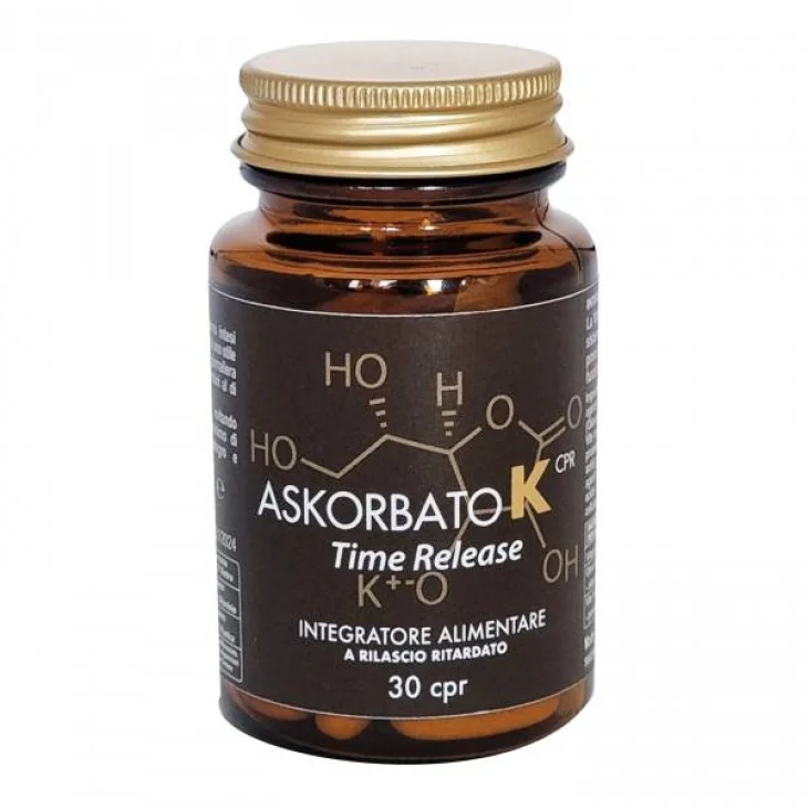 Askorbato K Integratore Acido Ascorbico 30 Compresse Time Release