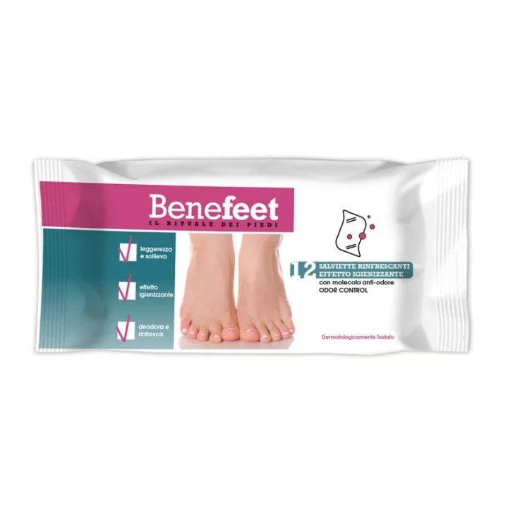 Biogenya Benefeet Salviette Rinfrescanti Effetto Igienizzante 12 pezzi