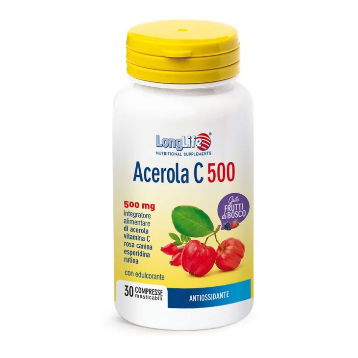 Longlife Acerola C500 Frutti Di Bosco Vitamina C 30 Compresse