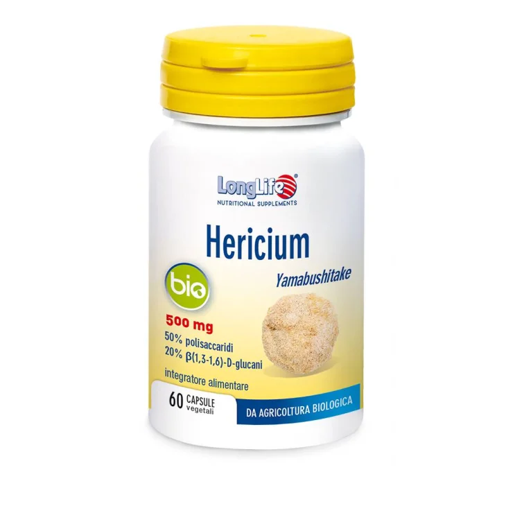 Longlife Hericium Bio Integratore per Stomaco ed Intestino 60 capsule