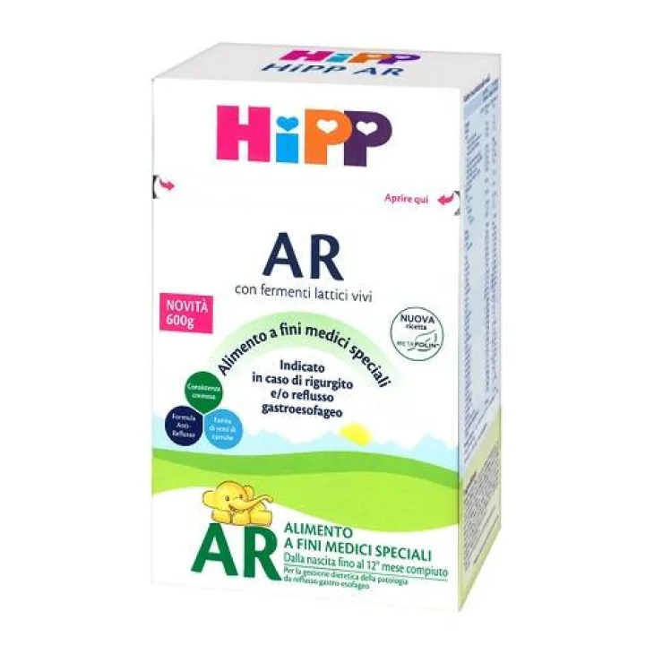 Hipp AR Antireflusso Alimento Speciale con Metafolina Latte Polvere 600 gr