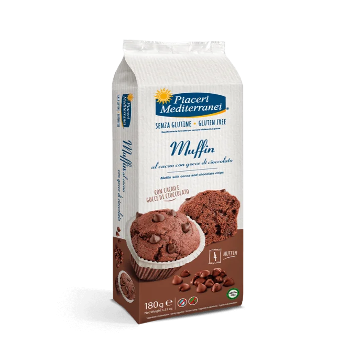 Piaceri Mediterranei Muffin Al Cacao Con Gocce Di Cioccolato Senza Glutine 200 G