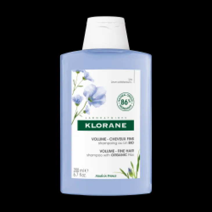 Klorane Shampoo Alle Fibre Di Lino Bio Capelli Fini E Sottili 200 ml