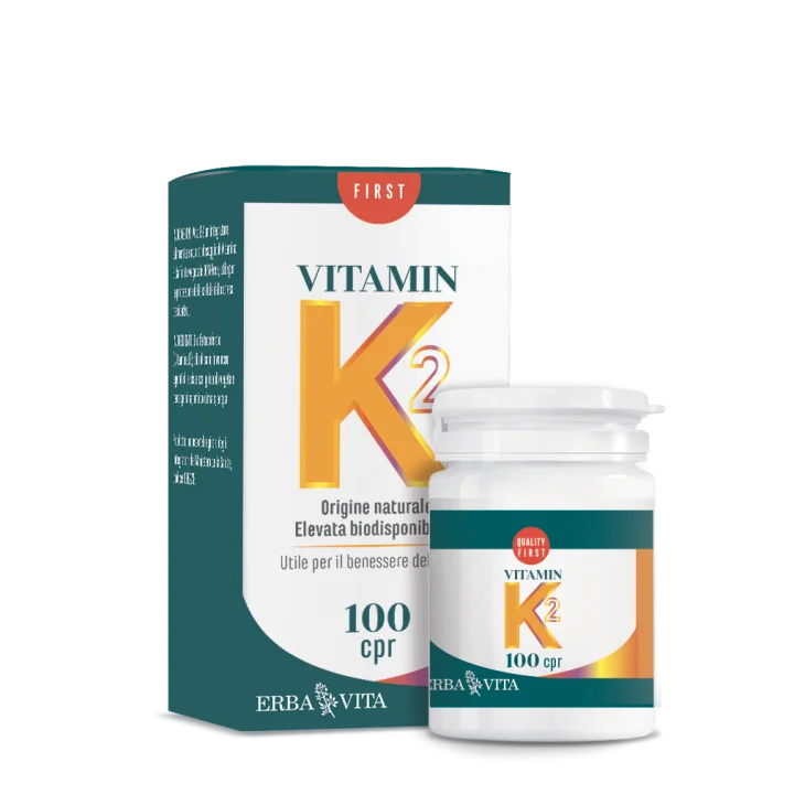 Erba Vita Vitamina K2 Integratore Ossa e Sangue 100 Compresse