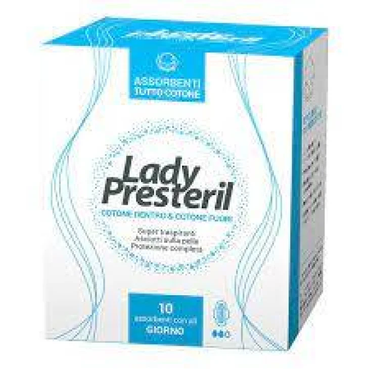 Lady Presteril Assorbenti Giorno con Ali Biodegradabili 10 pezzi