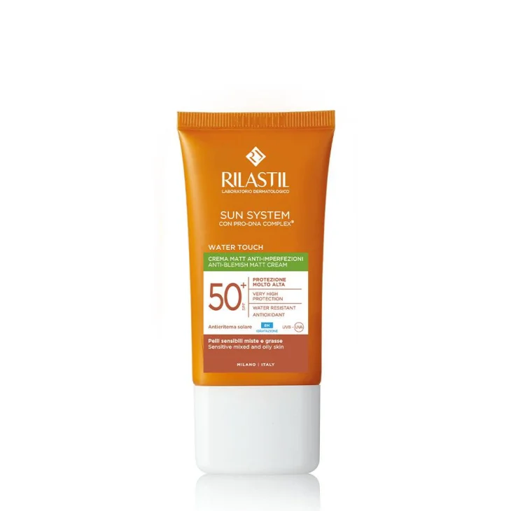 Rilastil Sun System Water Touch Matt Crema solare SPF50+ Anti imperfezioni del viso 50 ml