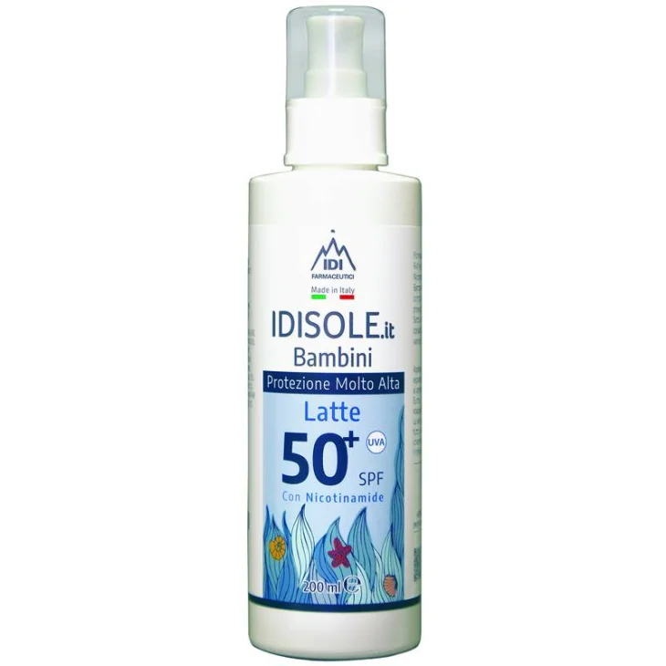 Idisole.It Bambini 50+ SPF Solare Spray Con Nicotinamide Protezione Molto Alta 200 ml