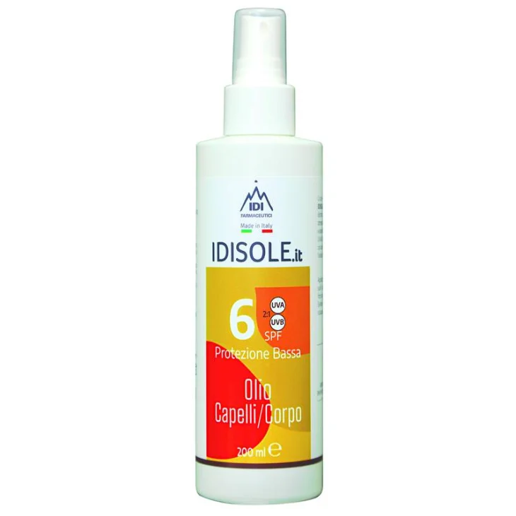 Idisole.it SPF6 Olio Solare Spray Capelli/Corpo Protezione Bassa 200 ml