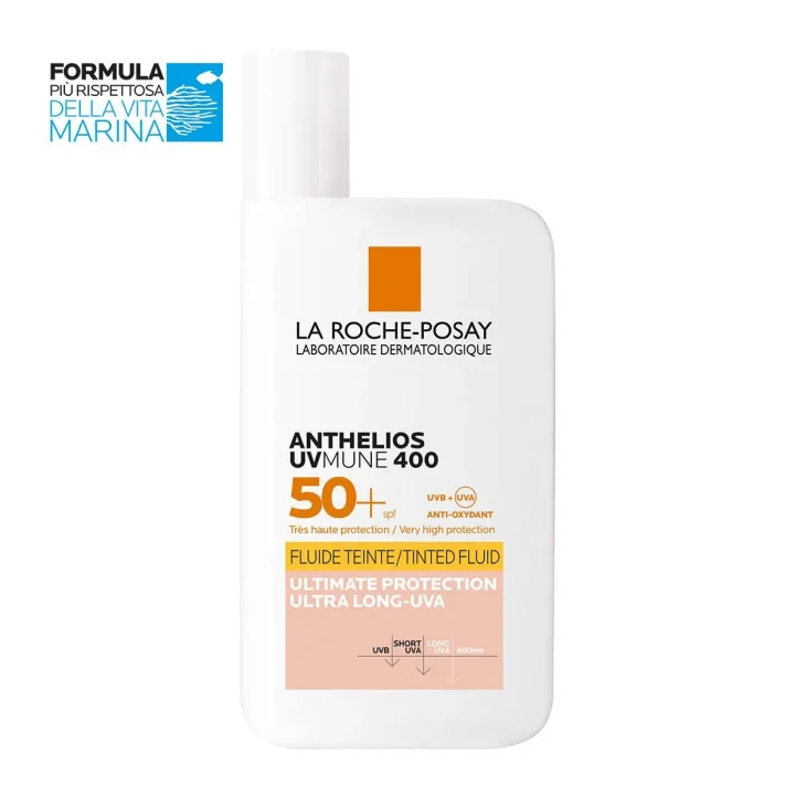 La Roche-Posay Anthelios Uvmune Fluido Invisibile Spf50+ Colorato Protezione Solare Molto Alta 50 Ml