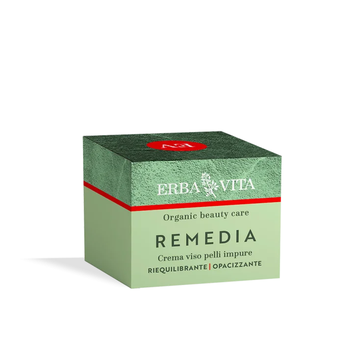 Erba Vita Remedia Crema Viso Opacizzante per Pelli Impure 50 ml