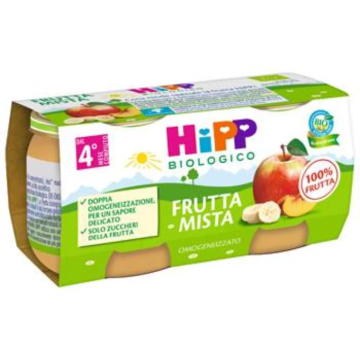 Hipp Bio Omogeneizzato Biologico Frutta Mista 2 x 80 g